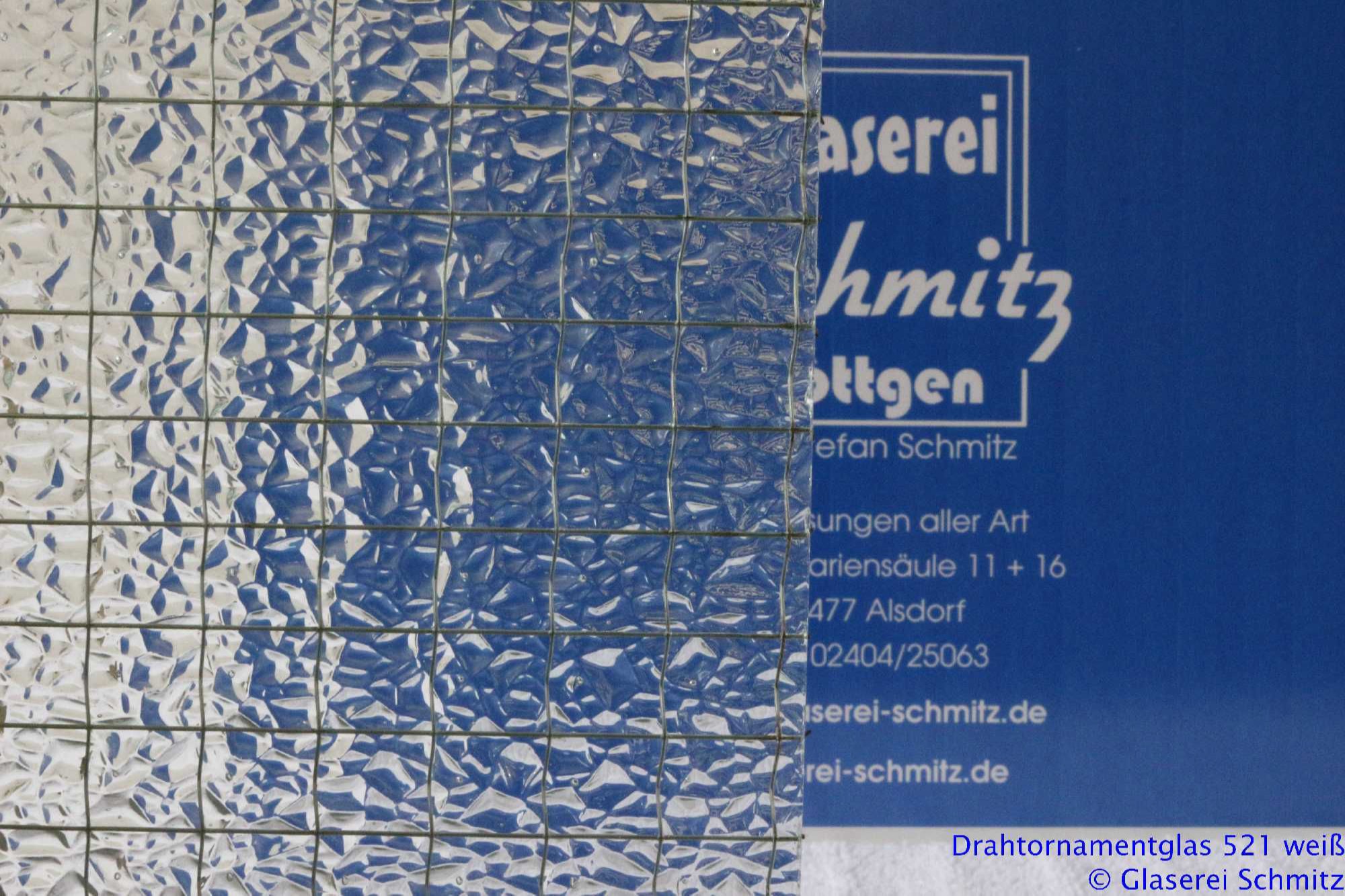 Drahtornamentglas 521 weiß