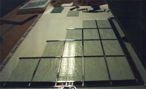 Eine Bleiverglasung entsteht