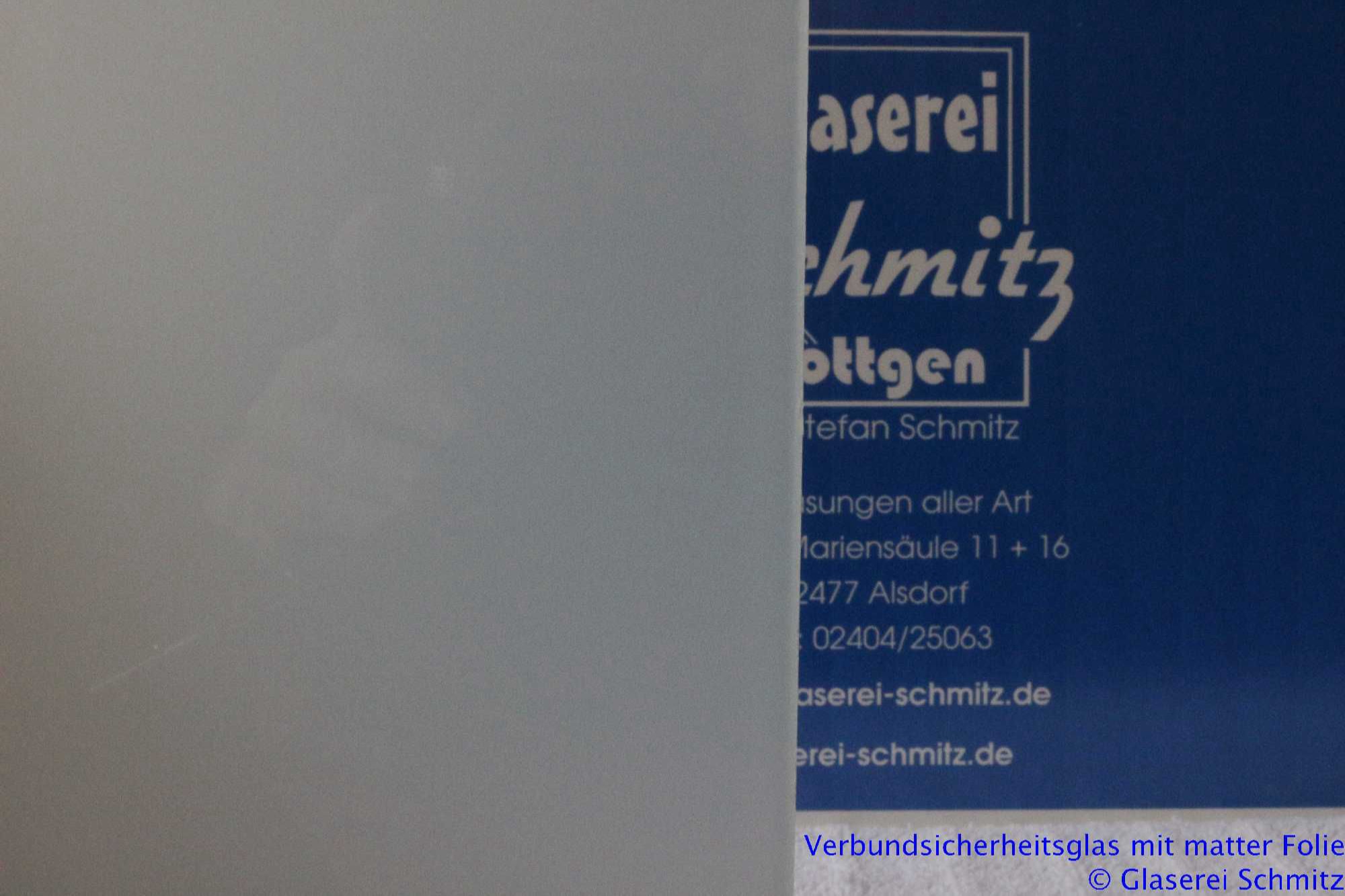 VSG mit matter Folie